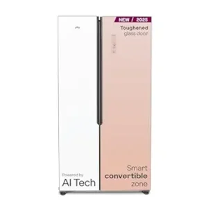 Godrej 600 L 3 Star, 1+2 Years Additional Warranty, Smart convertible Zones with Digital Touch Panel, Frost Free Inverter Side By Side Refrigerator(2025 Model, RS EONVELVET 646C RIT OP RS, Opera Rose)