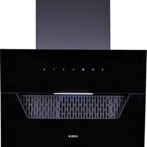 Elica 60 cm 1350 m3/hr Filterless Autoclean Angular Kitchen Chimney with 15 Years Warranty | EFL 207 HAC LTW VMS 60 | Black | Touch + Motion Sensor Control