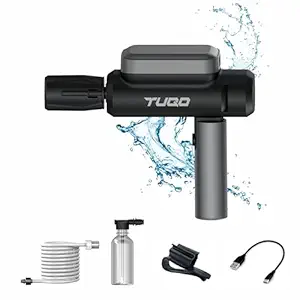 TUQO Cordless Pressure Washer | 4000mAh Rechargeable Battery | Type-C Charging | Portable Washer Gun with Adjustable Nozzle & 5M Hose for Car, Bike, Cycle,Roof & Floor Cleaning | CDW400