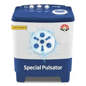 Voltas Beko, A Tata Product 6.5 Kg 5 Star Semi-Automatic Top Loading Washing Machine (WTT65UNX/OK3I0I0W01, Blue, Pulsator wash technology)