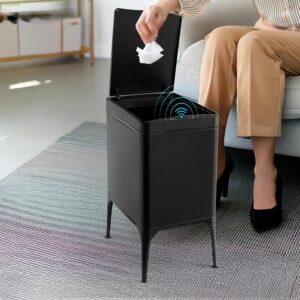 The Better Home 22L Smart Dustbin For Home| 1 Yr Warranty | Smartbin For Bathroom | Automatic Trash Can For Bedroom | Steel Bin With Lid | Office Trashcan | Garbage Bin - Black