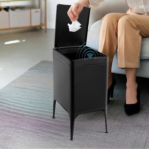 The Better Home 22L Smart Dustbin For Home| 1 Yr Warranty | Smartbin For Bathroom | Automatic Trash Can For Bedroom | Steel Bin With Lid | Office Trashcan | Garbage Bin - Black